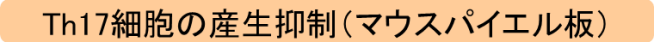 Th17細胞の産生抑制（マウスパイエル板）