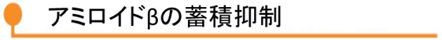 アミロイドβの蓄積抑制