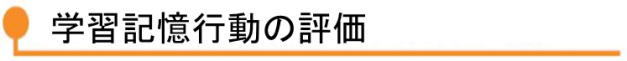 学習記憶行動の評価