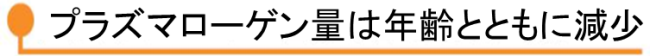 プラズマローゲン量は年齢とともに減少